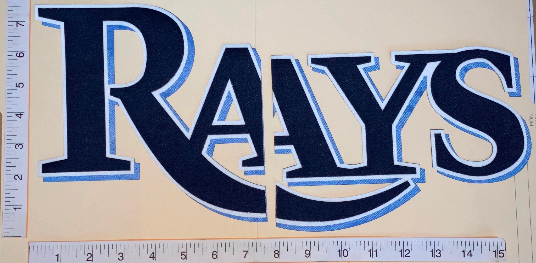 RARE OFFICIAL TAMPA BAY RAYS MLB BASEBALL JERSEY CREST split PATCH