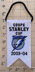 TAMPA BAY LIGHTNINIG 2003-04 STANLEY CUP CHAMPIONS BANNER NHL HOCKEY