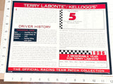 TERRY LABONTE TEAM KELLOGG"S RACING WILLABEE & WARD NASCAR FACT EMBLEM PATCH