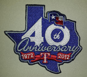 2012 TEXAS RANGERS 40TH ANNIVERSARY MLB BASEBALL CREST PATCH