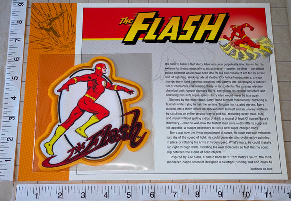 1 THE FLASH DC COMICS SUPERHERO WILLABEE & WARD JUSTICE LEAGUE EMBLEM PATCH