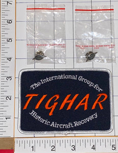 TIGHAR INTERNATIONAL GROUP HISTORIC AIRCRAFT RECOVERY CREST EMBLEM PATCH PINS