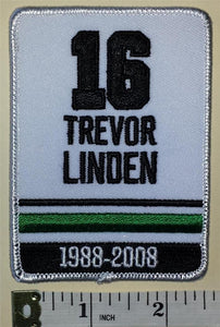 1 VANCOUVER CANUCKS TREVOR LINDEN NHL HOCKEY RETIREMENT 1988-2008 EMBLEM PATCH