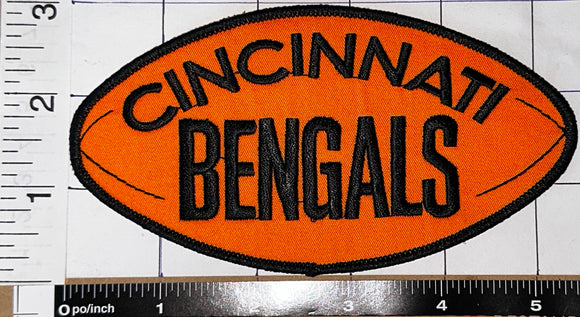 1 VINTAGE CINCINNATI BENGALS FOOTBALL SHAPED NFL FOOTBALL PATCH