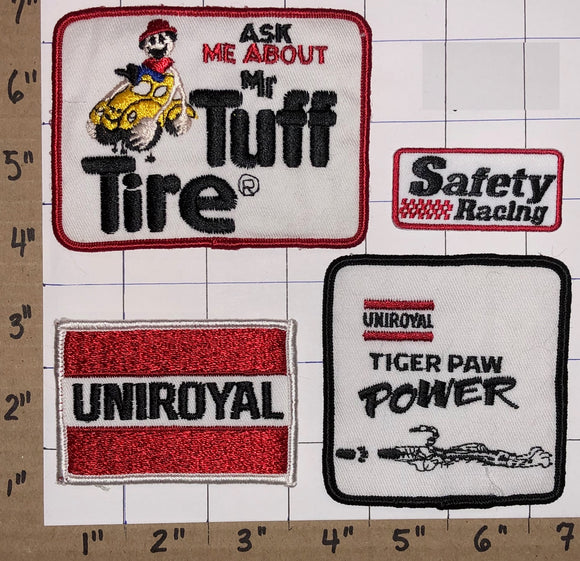 4 UNIROYAL TIGER PAW TUFF IN TIRES RACING CREST PATCH LOT