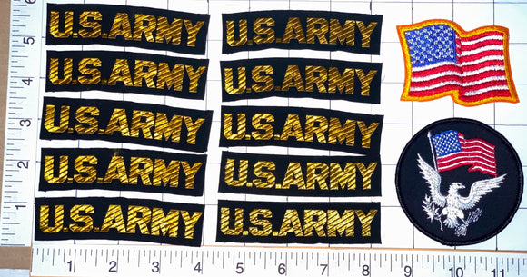 12 US ARMY SOLDIER UNITED STATES FLAG EAGLE CREST PATCH LOT