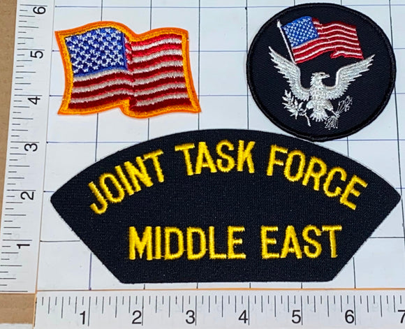 3 RARE JOINT TASK FORCE MIDDLE EAST US NAVY CREST PATCH LOT