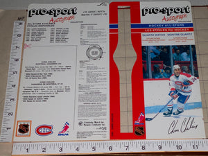 1986 CHRIS CHELIOS OFFICIAL PRO-SPORT AUTOGRAPH NHL HOCKEY MONTREAL CANADIENS