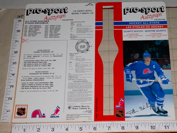 1986 PETER STASTNY QUEBEC NORDIQUES OFFICIAL PRO-SPORT AUTOGRAPH NHL HOCKEY