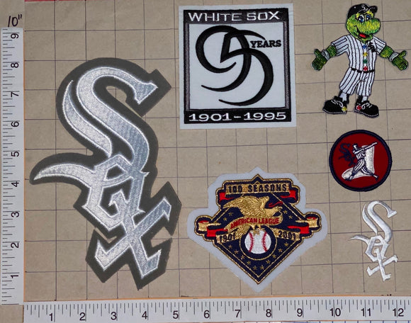 6 CHICAGO WHITE SOX 95 YEARS ANNIVERSARY MLB BASEBALL CREST PATCH LOT
