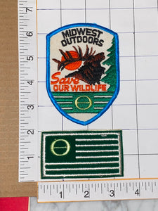 MIDWEST OUTDOORS SAVE OUR WILDLIFE CONSERVATION ECOLOGY FLAG ELK CREST PATCH LOT