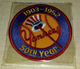 1952 NEW YORK YANKEES 50TH ANNIVERSARY MLB BASEBALL WILLABEE & WARD EMBLEM PATCH